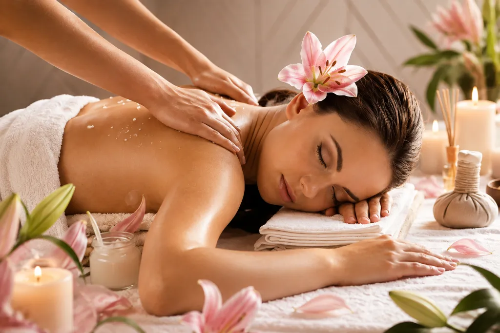Relaxing full body massage treatment at Lily Wellness Spa in Galle