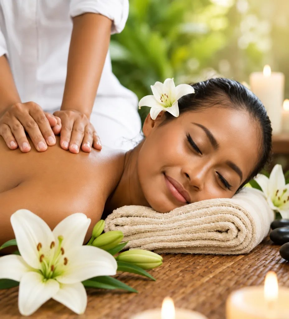 Head neck and shoulder massage at Lily Wellness Spa in Galle